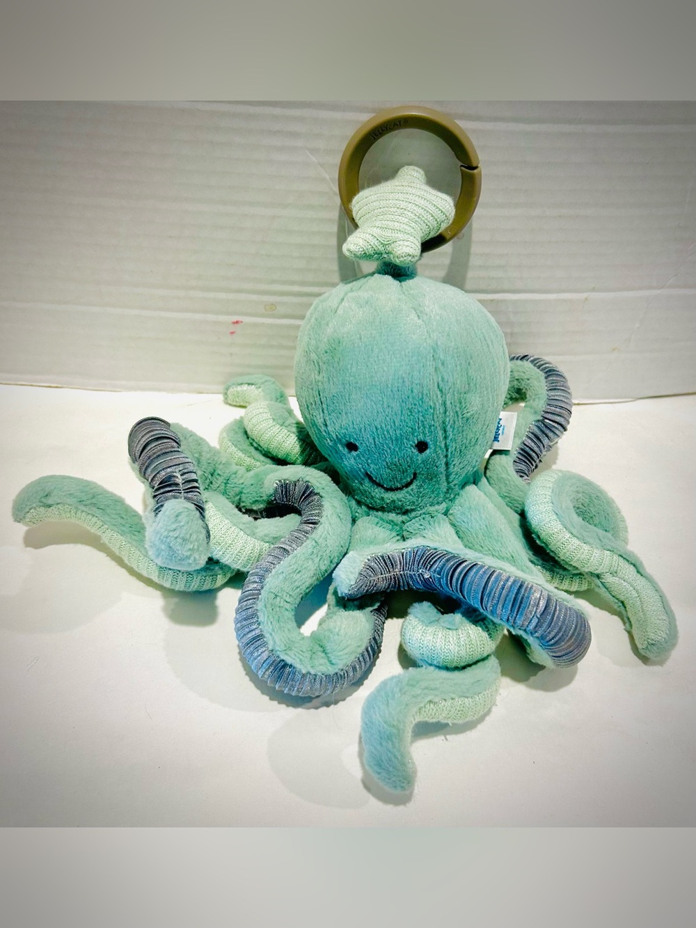 Jellycat Blue & Cream Octopus Plush Stuffed Animal Retired